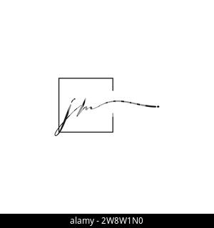 JM siganture logo concept in high quality professional design that will print well across any print media Stock Vector