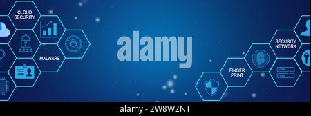 Flat icon symbol of technology on gradient blue background color. Concept and idea for technology, innovation and security network. Stock Photo