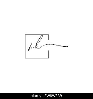 MK siganture logo concept in high quality professional design that will print well across any print media Stock Vector