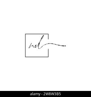 ND siganture logo concept in high quality professional design that will print well across any print media Stock Vector