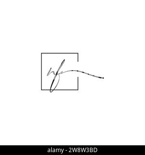NF siganture logo concept in high quality professional design that will print well across any print media Stock Vector