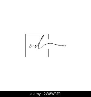 OD siganture logo concept in high quality professional design that will print well across any print media Stock Vector