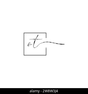 OT siganture logo concept in high quality professional design that will print well across any print media Stock Vector