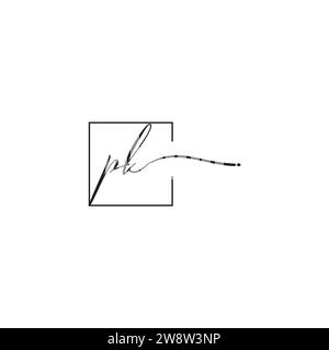 PK siganture logo concept in high quality professional design that will print well across any print media Stock Vector
