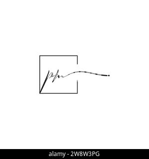 PM siganture logo concept in high quality professional design that will print well across any print media Stock Vector