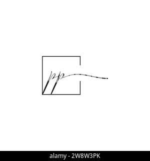 PP siganture logo concept in high quality professional design that will print well across any print media Stock Vector