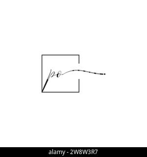 PO siganture logo concept in high quality professional design that will print well across any print media Stock Vector