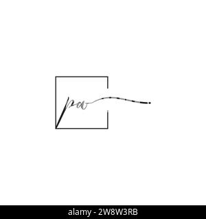 PW siganture logo concept in high quality professional design that will print well across any print media Stock Vector