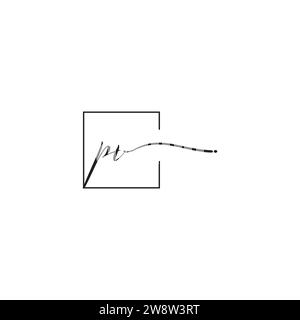 PV siganture logo concept in high quality professional design that will print well across any print media Stock Vector