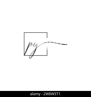PY siganture logo concept in high quality professional design that will print well across any print media Stock Vector