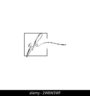 QH siganture logo concept in high quality professional design that will print well across any print media Stock Vector