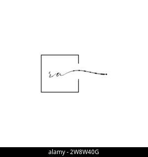 RA siganture logo concept in high quality professional design that will print well across any print media Stock Vector