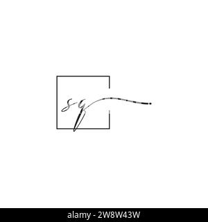 SQ siganture logo concept in high quality professional design that will print well across any print media Stock Vector