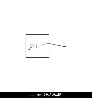 SR siganture logo concept in high quality professional design that will print well across any print media Stock Vector