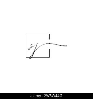 SJ siganture logo concept in high quality professional design that will print well across any print media Stock Vector