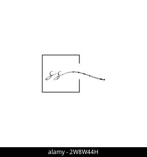 SS siganture logo concept in high quality professional design that will print well across any print media Stock Vector