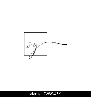SY siganture logo concept in high quality professional design that will print well across any print media Stock Vector