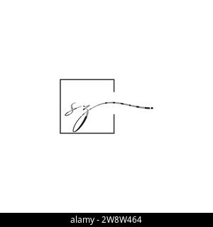 SZ siganture logo concept in high quality professional design that will print well across any print media Stock Vector