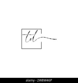 TD siganture logo concept in high quality professional design that will print well across any print media Stock Vector