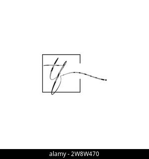 TF siganture logo concept in high quality professional design that will print well across any print media Stock Vector
