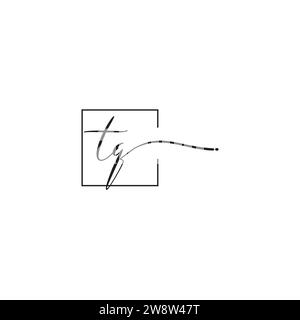 TQ siganture logo concept in high quality professional design that will print well across any print media Stock Vector