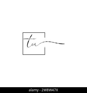 TU siganture logo concept in high quality professional design that will print well across any print media Stock Vector