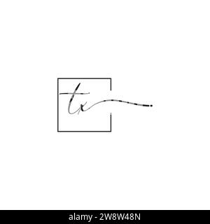 TX siganture logo concept in high quality professional design that will print well across any print media Stock Vector