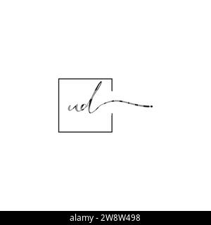 UD siganture logo concept in high quality professional design that will print well across any print media Stock Vector