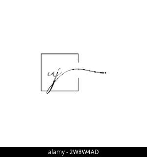 UJ siganture logo concept in high quality professional design that will print well across any print media Stock Vector