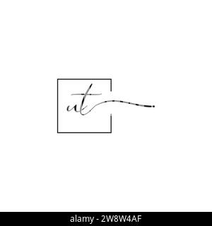 UT siganture logo concept in high quality professional design that will print well across any print media Stock Vector