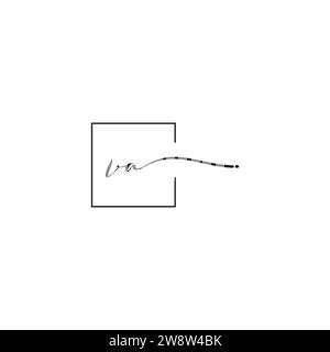 VA siganture logo concept in high quality professional design that will print well across any print media Stock Vector