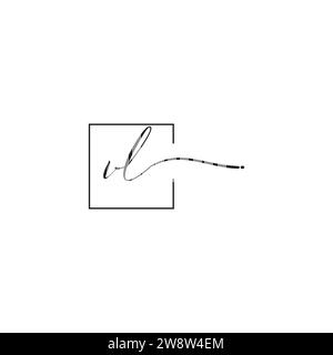 VL siganture logo concept in high quality professional design that will print well across any print media Stock Vector