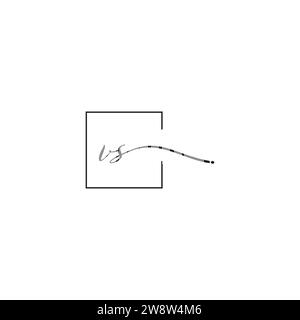 VS siganture logo concept in high quality professional design that will print well across any print media Stock Vector