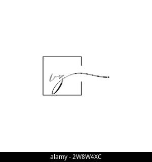 VZ siganture logo concept in high quality professional design that will print well across any print media Stock Vector