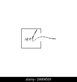 WD siganture logo concept in high quality professional design that will print well across any print media Stock Vector