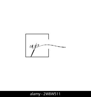 WP siganture logo concept in high quality professional design that will print well across any print media Stock Vector