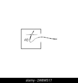 WT siganture logo concept in high quality professional design that will print well across any print media Stock Vector