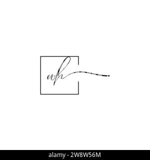 WH siganture logo concept in high quality professional design that will print well across any print media Stock Vector