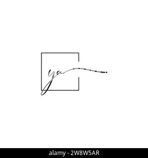 YA siganture logo concept in high quality professional design that will print well across any print media Stock Vector