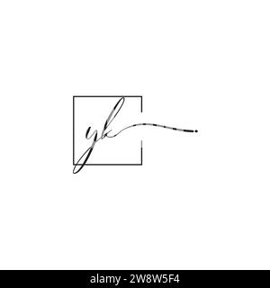 YK siganture logo concept in high quality professional design that will print well across any print media Stock Vector