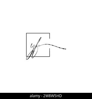 YF siganture logo concept in high quality professional design that will print well across any print media Stock Vector