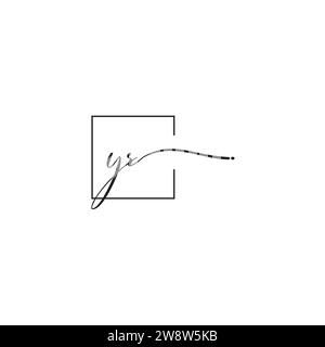YR siganture logo concept in high quality professional design that will print well across any print media Stock Vector