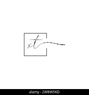 XT siganture logo concept in high quality professional design that will print well across any print media Stock Vector