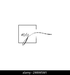 WY siganture logo concept in high quality professional design that will print well across any print media Stock Vector