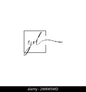 YD siganture logo concept in high quality professional design that will print well across any print media Stock Vector
