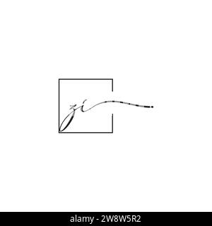 ZI siganture logo concept in high quality professional design that will print well across any print media Stock Vector