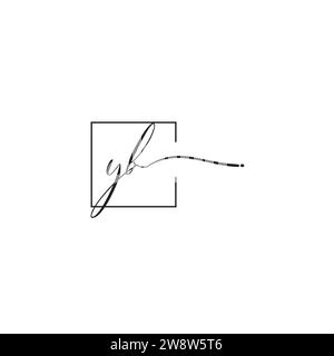 YB siganture logo concept in high quality professional design that will print well across any print media Stock Vector