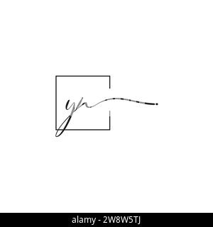 YN siganture logo concept in high quality professional design that will print well across any print media Stock Vector