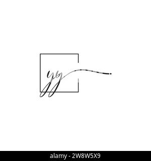 YY siganture logo concept in high quality professional design that will print well across any print media Stock Vector