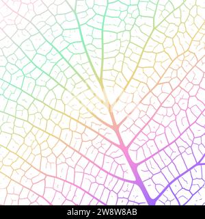 Leaf vein texture abstract background with close up plant leaf cells ornament texture pattern. Gradient organic macro linear pattern of nature leaf fo Stock Vector